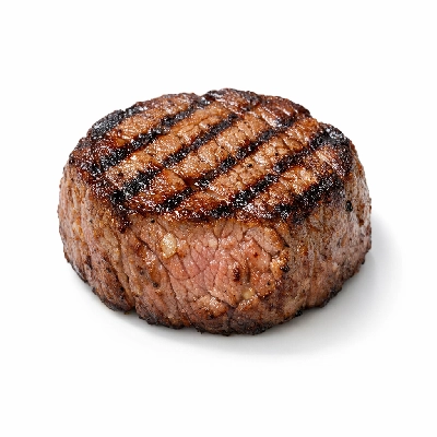 Beef chuck shoulder clod tender medallion separable lean and fat trimmed to 0" select cooked grilled