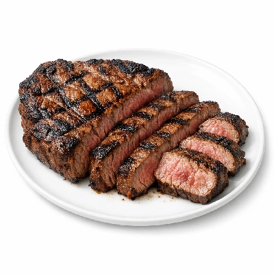 Beef chuck shoulder clod top and center steaks steak separable lean only trimmed to 0" fat all grades cooked grilled cut ranch triceps brachii