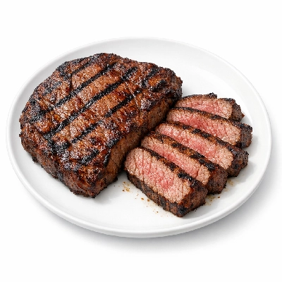 Beef chuck shoulder clod top and center steaks steak separable lean only trimmed to 0" fat choice cooked grilled cut ranch triceps brachii