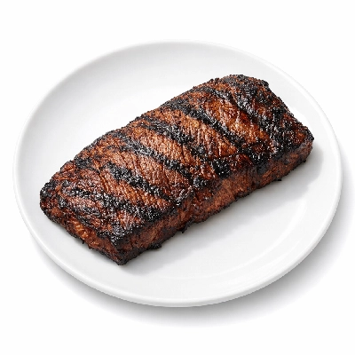 Beef chuck shoulder clod top blade steak separable lean and fat trimmed to 0" choice cooked grilled flat iron infraspinatus