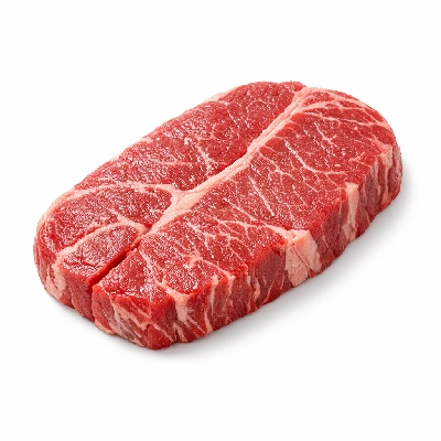 Beef chuck shoulder clod top blade steak separable lean only trimmed to 0" fat choice raw flat iron infraspinatus