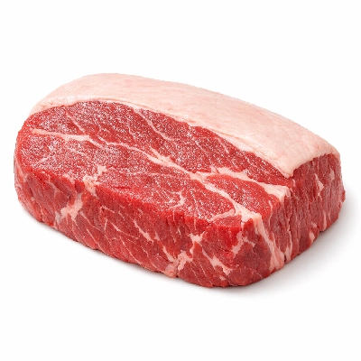 Beef chuck top blade separable lean and fat trimmed to 1/4" all grades raw roast. boneless