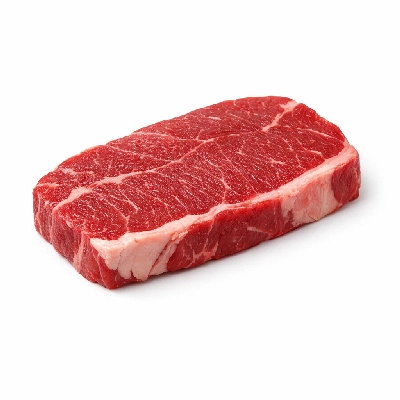Beef chuck under blade center steak boneless denver cut separable lean and fat trimmed to 0" select raw