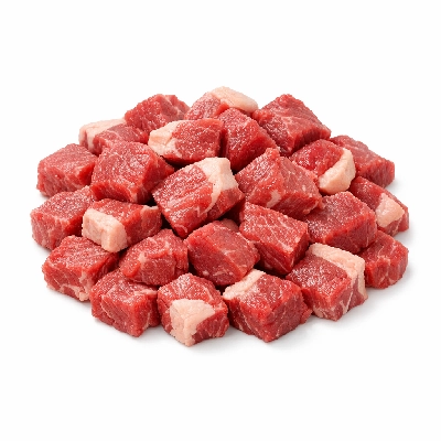 Beef composite of trimmed retail cuts separable lean and fat to 1/2" prime raw