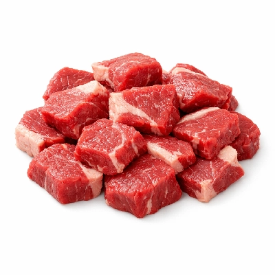Beef composite of trimmed retail cuts separable lean and fat to 1/4" prime raw