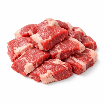 Beef composite of trimmed retail cuts separable lean and fat to 1/4" select raw