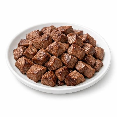 Beef composite of trimmed retail cuts separable lean only to 0" fat select cooked