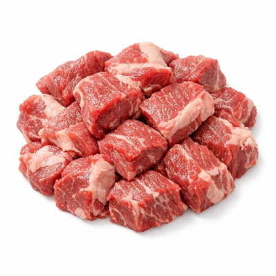 Beef composite of trimmed retail cuts separable lean and fat to 1/4" choice raw