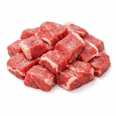 Beef composite of trimmed retail cuts separable lean and fat to 1/8" select raw