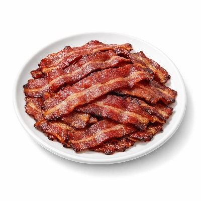 Beef cured breakfast strips cooked