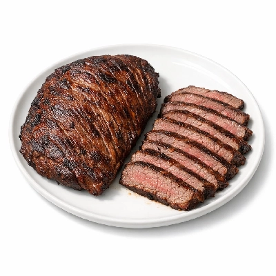 Beef flank separable lean only trimmed to 0" fat select cooked broiled