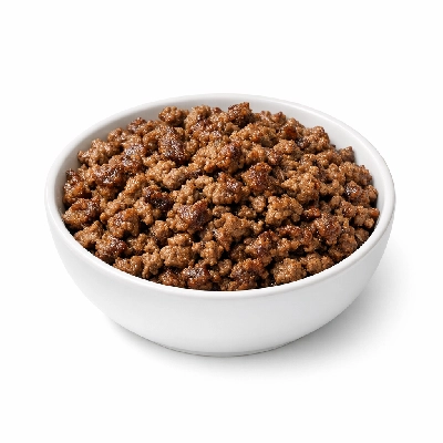 Beef ground unspecified fat content cooked