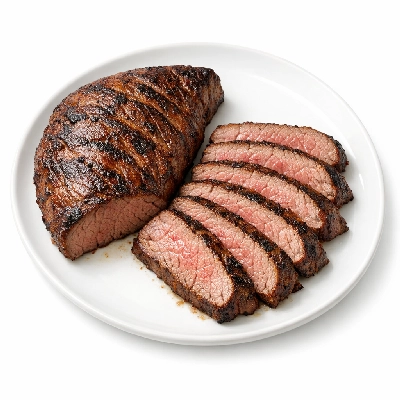 Beef loin bottom sirloin butt tri-tip steak separable lean only trimmed 0" fat all grades cooked broiled