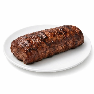 Beef loin tenderloin roast boneless separable lean and fat trimmed to 0" select cooked roasted