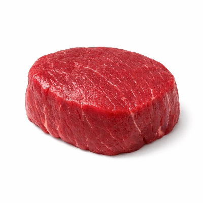 Beef loin tenderloin steak boneless separable lean and fat trimmed to 0" all grades raw
