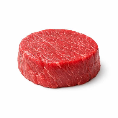 Beef loin tenderloin steak boneless separable lean and fat trimmed to 0" select raw