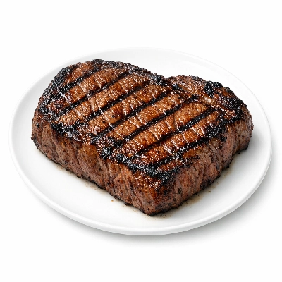Beef loin top sirloin cap steak boneless separable lean and fat trimmed to 1/8" choice cooked grilled