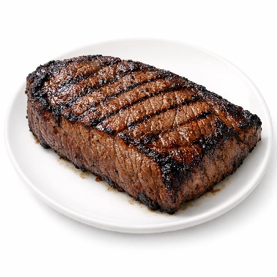 Beef loin top sirloin cap steak boneless separable lean and fat trimmed to 1/8" select cooked grilled