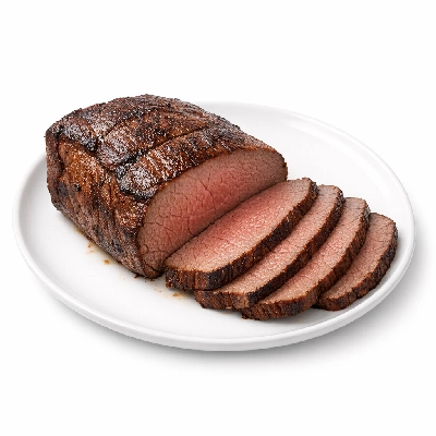 Beef loin top sirloin petite roast boneless separable lean only trimmed to 0" fat all grades cooked roasted