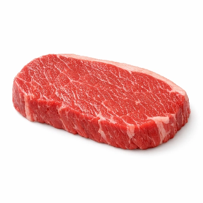 Beef loin top steak boneless lip off separable lean and fat trimmed to 0" all grades raw