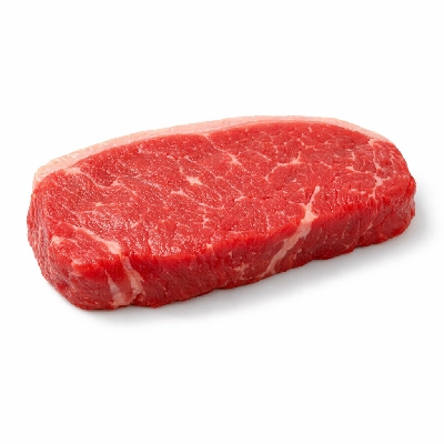 Beef loin top steak boneless lip-on separable lean and fat trimmed to 1/8" choice raw