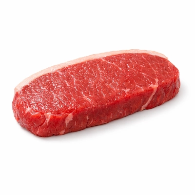 Beef loin top steak boneless lip-on separable lean and fat trimmed to 1/8" select raw