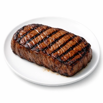 Beef loin top steak boneless lip-on separable lean only trimmed to 1/8" fat all grades cooked grilled