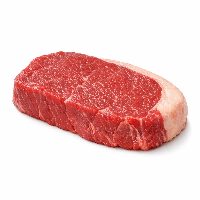 Beef loin top steak boneless lip-on separable lean only trimmed to 1/8" fat all grades raw