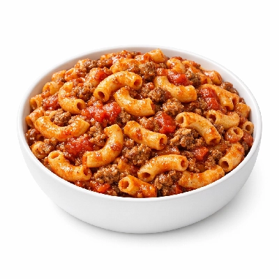 Beef macaroni with tomato sauce frozen entree reduced fat