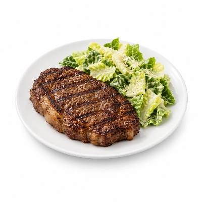 Beef 'O' Brady's Chargrill Ribeye Steak without Side with Caesar Salad