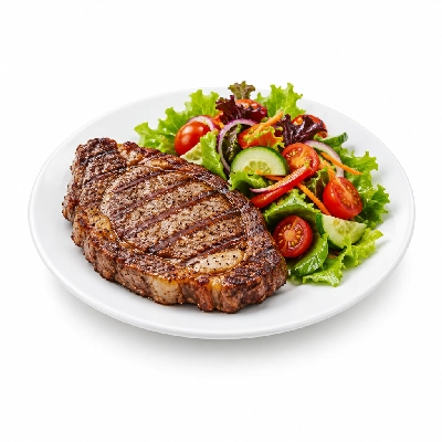 Beef 'O' Brady's Chargrill Ribeye Steak without Side with Garden Salad No Dressing