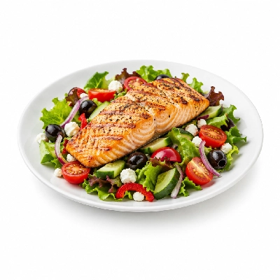 Beef 'O' Brady's Chargrill Salmon Mediterranean Salad
