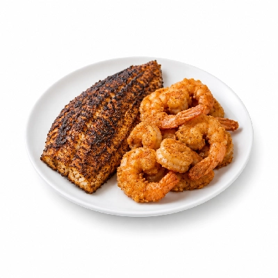 Beef 'O' Brady's Entrees Seafood Combo Fried Shrimp & Grilled Fish Blackened