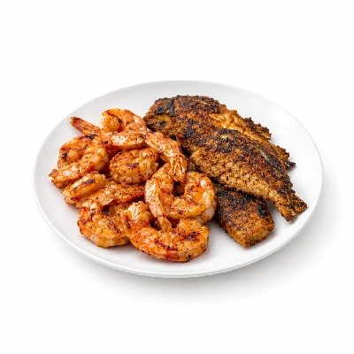 Beef 'O' Brady's Entrees Seafood Combo Grilled Shrimp Blackened & Fried Fish