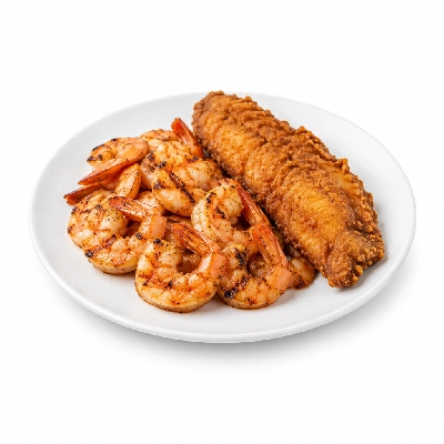 Beef 'O' Brady's Entrees Seafood Combo Grilled Shrimp & Fried Fish
