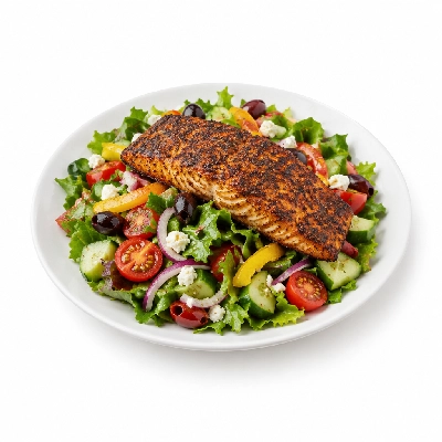 Beef 'O' Brady's Lighter Side Mediterranean Salad with Blackened Fish
