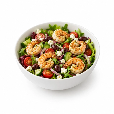 Beef 'O' Brady's Lighter Side Mediterranean Salad with Grilled Shrimp