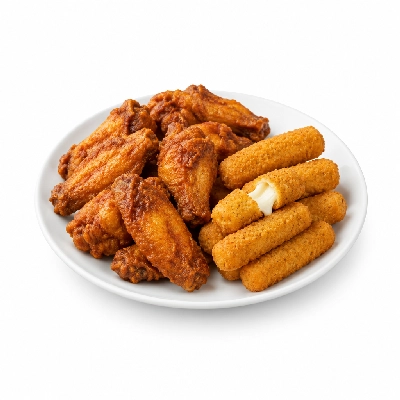 Beef 'O' Brady's Wings and Fried Mozzarella