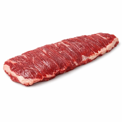 Beef plate outside skirt steak separable lean and fat trimmed to 1/4" all grades raw