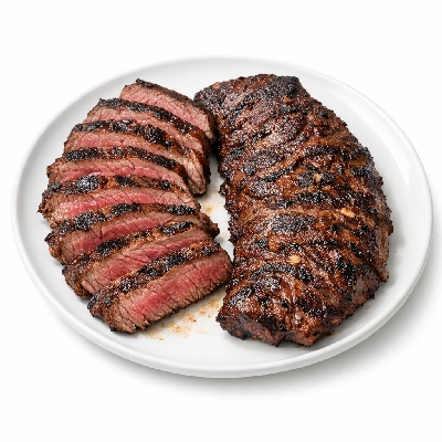 Beef plate steak boneless outside skirt separable lean and fat trimmed to 0" all grades cooked grilled