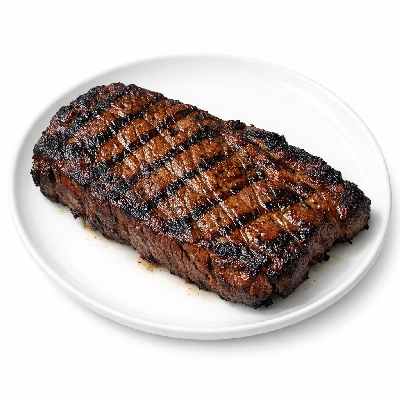 Beef plate steak boneless outside skirt separable lean only trimmed to 0" fat all grades cooked grilled