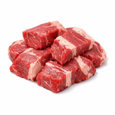 Beef products composite of trimmed retail cuts separable lean and fat to 0" select raw