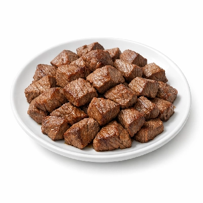 Beef products composite of trimmed retail cuts separable lean only to 1/8" fat select cooked