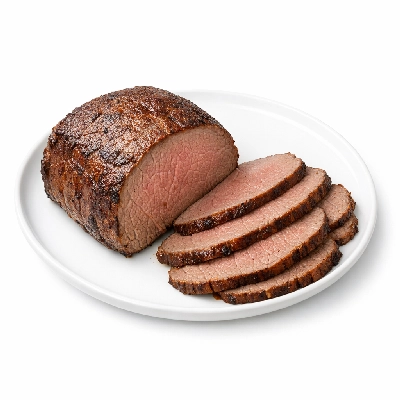 Beef products new zealand imported eye round separable lean and fat cooked slow roasted