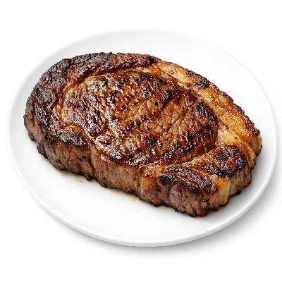 Beef products rib eye small end 10-12 separable lean and fat trimmed to 0" all grades cooked broiled ribeye