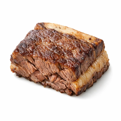 Beef retail cuts separable fat cooked