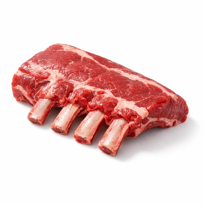 Beef rib back bone-in separable lean only trimmed to 0" fat choice raw