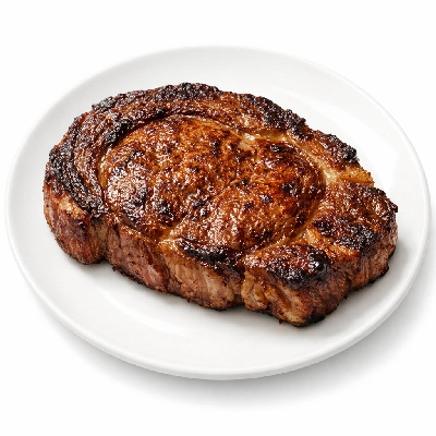 Beef rib eye small end ribs 10-12 separable lean only trimmed to 0" fat choice cooked broiled delmonico ribeye