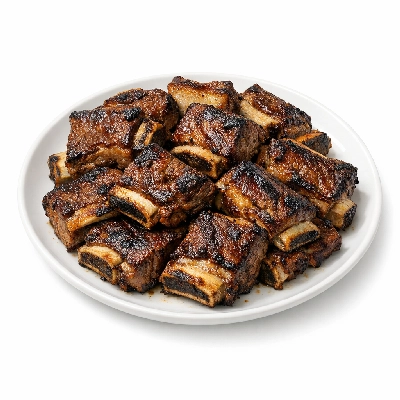 Beef rib large end ribs 6-9 separable lean and fat trimmed to 1/2" prime cooked broiled