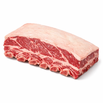 Beef rib large end ribs 6-9 separable lean and fat trimmed to 1/4" choice raw
